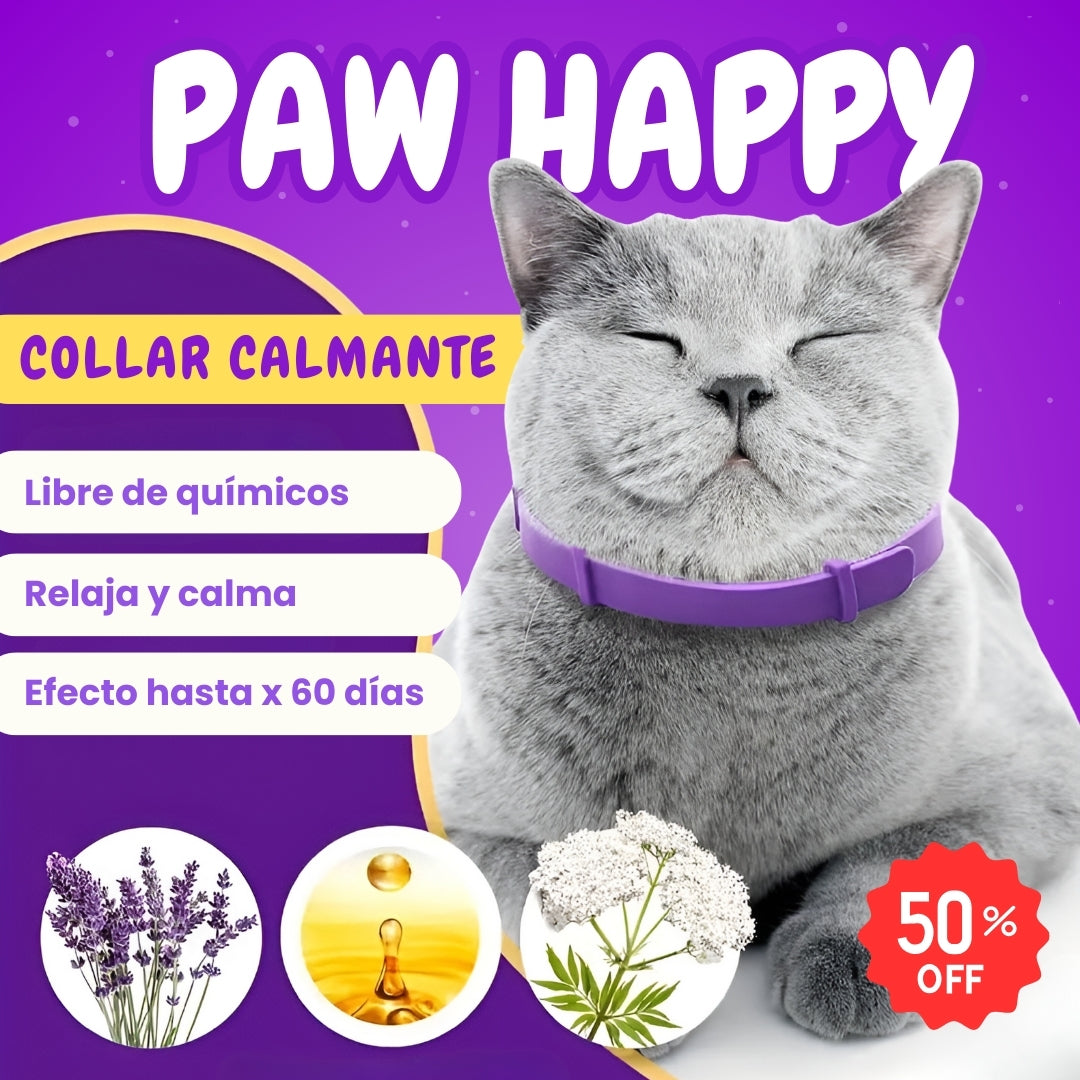 PawHappy™ Collar Calmante para gatos + Cepillo GRATIS