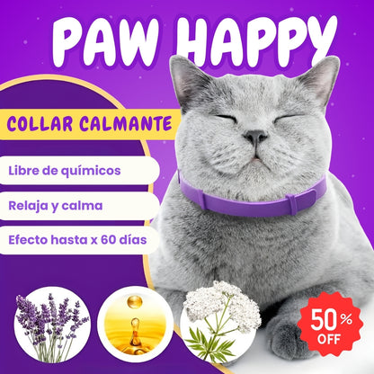 PawHappy™ Collar Calmante para gatos + Cepillo GRATIS