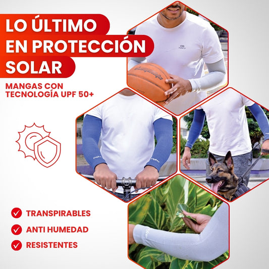 Mangas Flexzen® UPF 50+ Paga 2 Lleva 3 (Negro, Azul Oscuro y Gris)