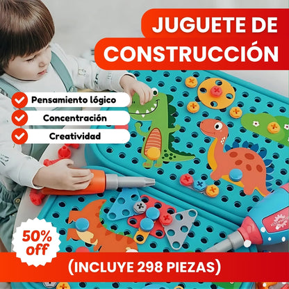 Juguete Montessori Tools con taladro eléctrico (298 Piezas incluidas)