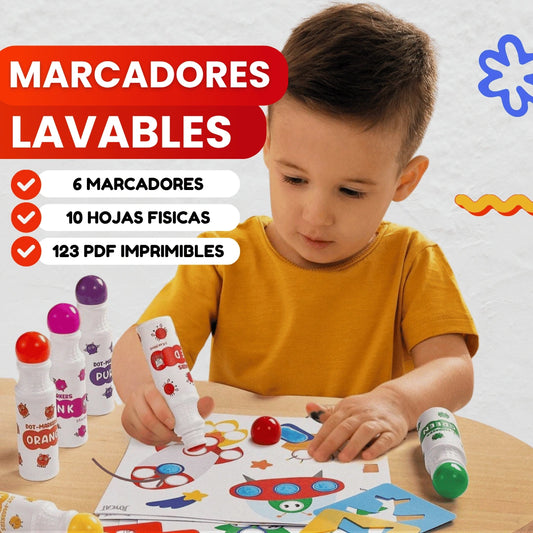 Kit de marcadores de puntos lavables
